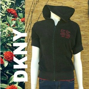 DKNY Athletics Gym Jacket Sweater Activewear Black